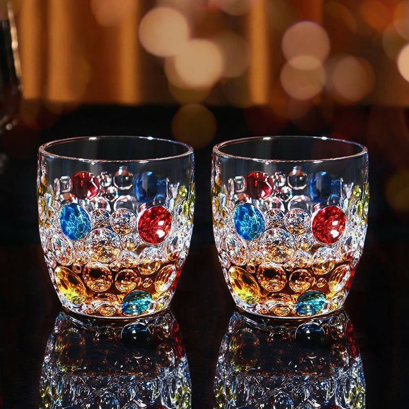 Colorful Patterns Lead Free Glass Tumblers