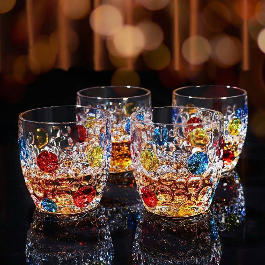 Colorful Patterns Lead Free Glass Tumblers