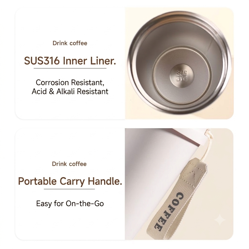 Luxury 20 oz Stainless Steel Vacuum Insulated Tumbler Coffee Cup