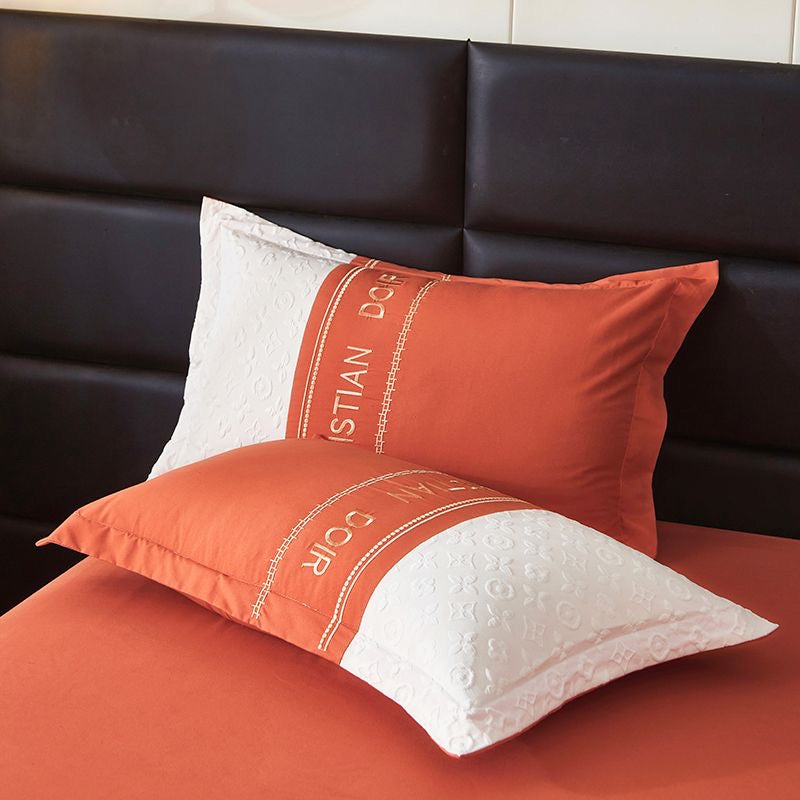 Modern Luxe Embroidered Duvet Cover Bedding Set