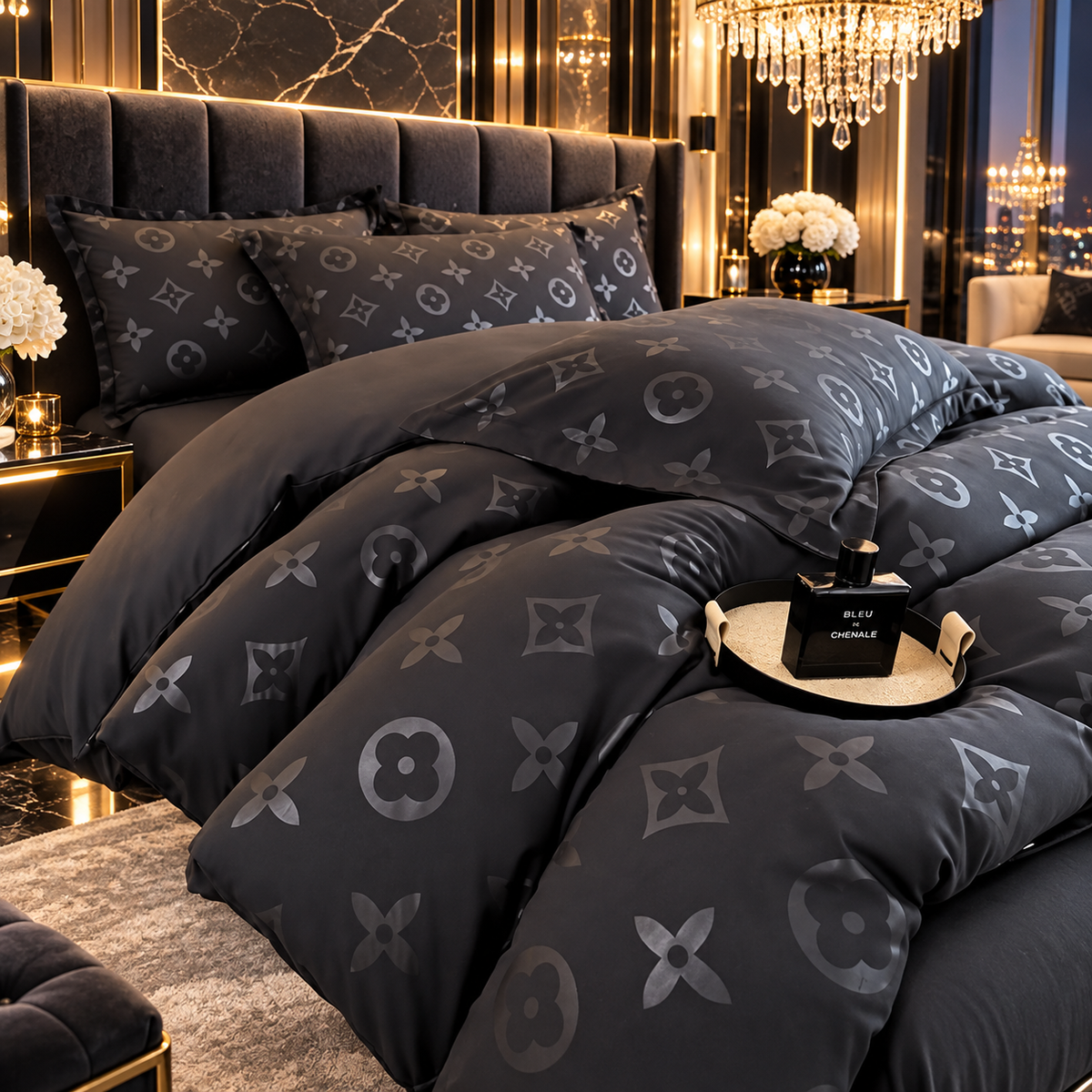 Luxury Soft Brushed Cotton Flannel Duvet Cover Bedding Set