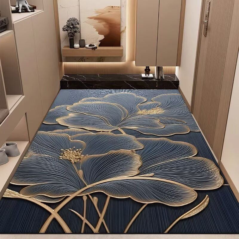 Modern Floral Front Door Mat Indoor Outdoor Entrance,Waterproof Heavy Duty Doormat, Fade Resistant, Low Profile, Easy Clean Patio Porch Welcome Floor Mats