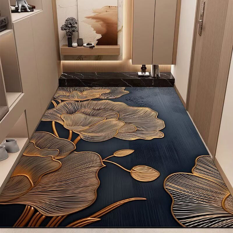 Modern Floral Front Door Mat Indoor Outdoor Entrance,Waterproof Heavy Duty Doormat, Fade Resistant, Low Profile, Easy Clean Patio Porch Welcome Floor Mats