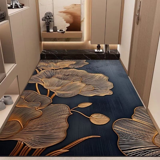 Modern Floral Front Door Mat Indoor Outdoor Entrance,Waterproof Heavy Duty Doormat, Fade Resistant, Low Profile, Easy Clean Patio Porch Welcome Floor Mats