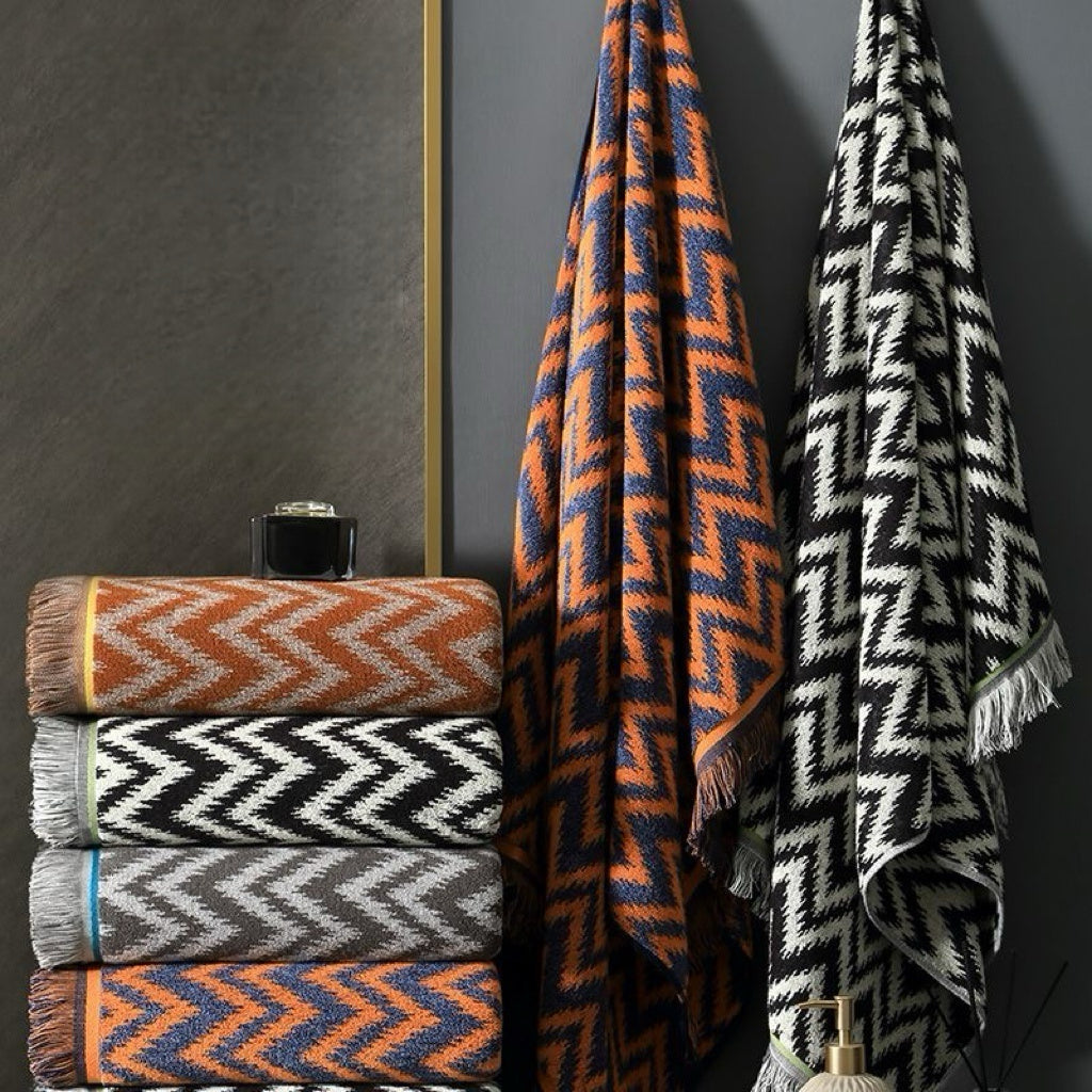 Premium Home Mirage Fringe 100% Turkish Cotton Bath Towel