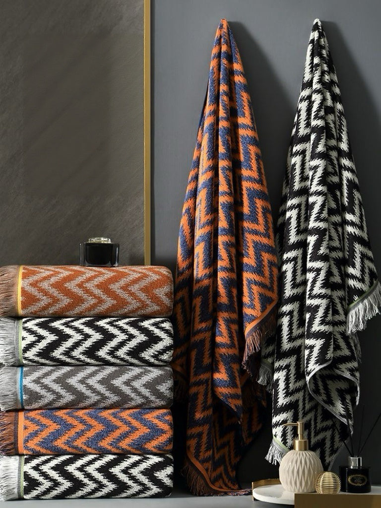 Premium Home Mirage Fringe 100% Turkish Cotton Bath Towel