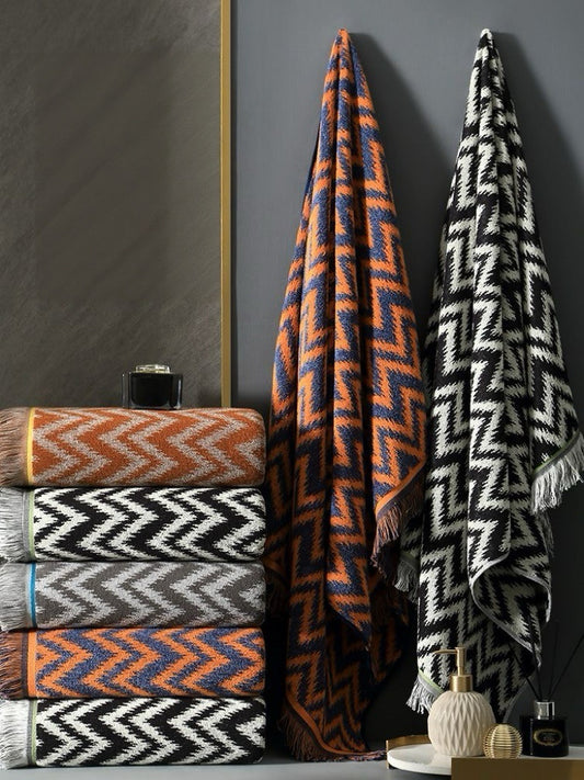 Premium Home Mirage Fringe 100% Turkish Cotton Bath Towel