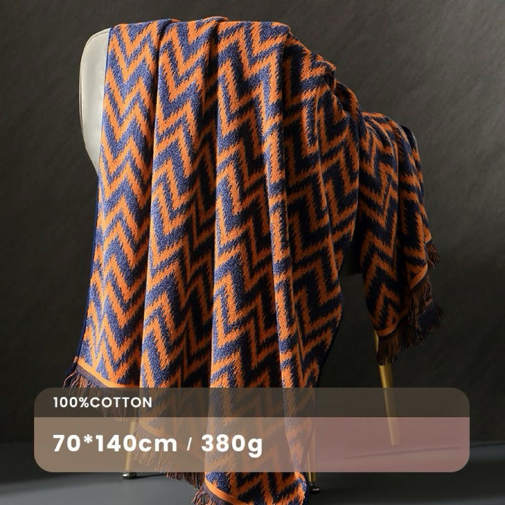 Premium Home Mirage Fringe 100% Turkish Cotton Bath Towel