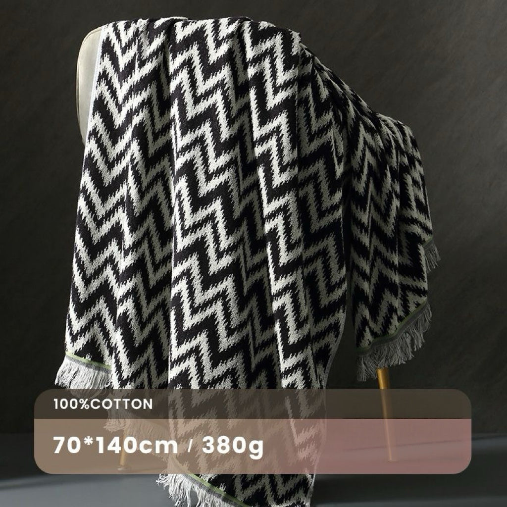 Premium Home Mirage Fringe 100% Turkish Cotton Bath Towel