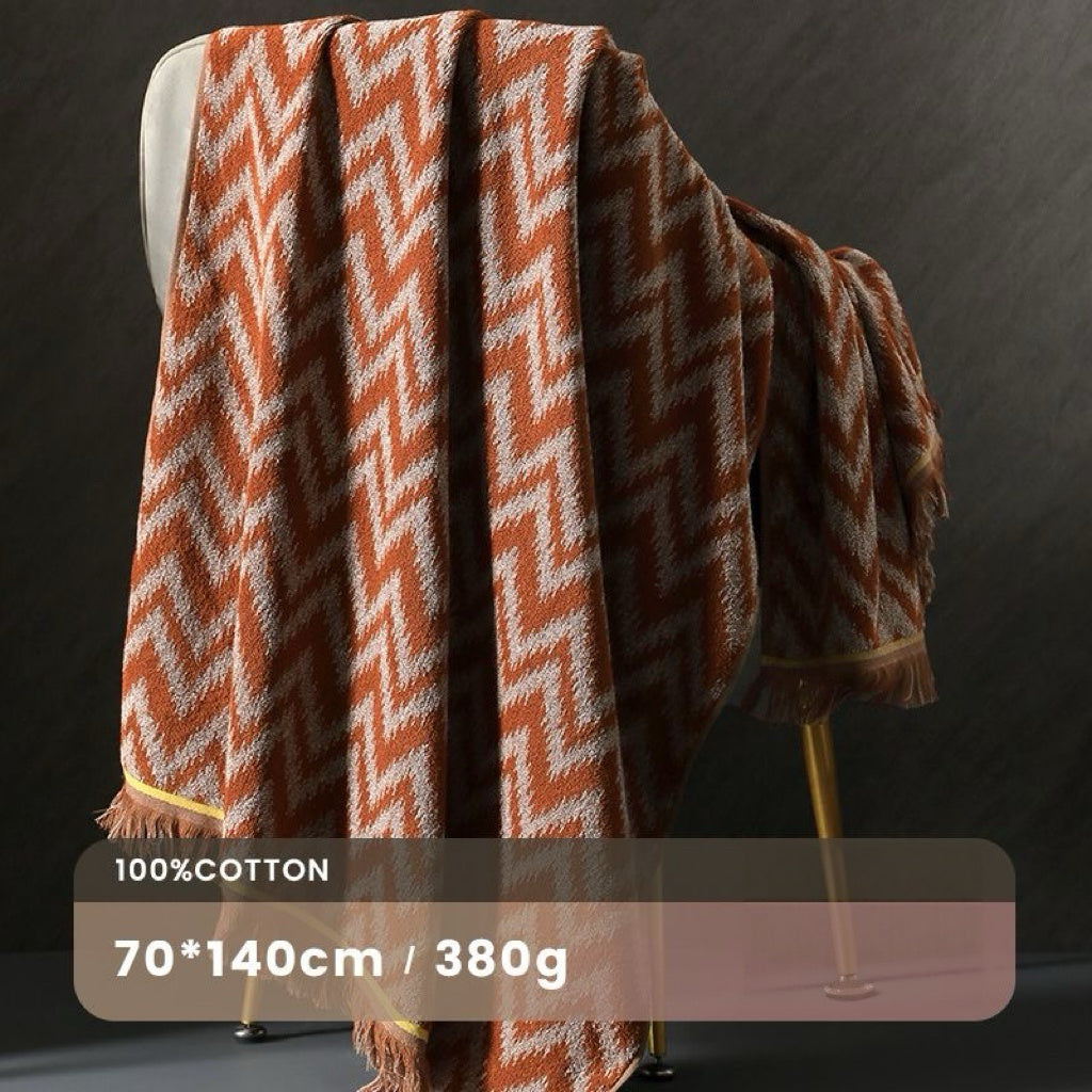 Premium Home Mirage Fringe 100% Turkish Cotton Bath Towel