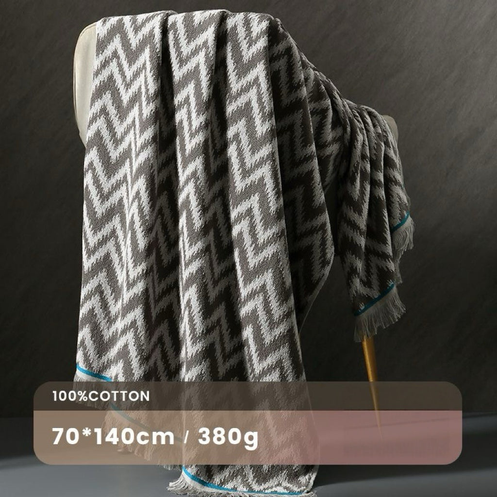 Premium Home Mirage Fringe 100% Turkish Cotton Bath Towel