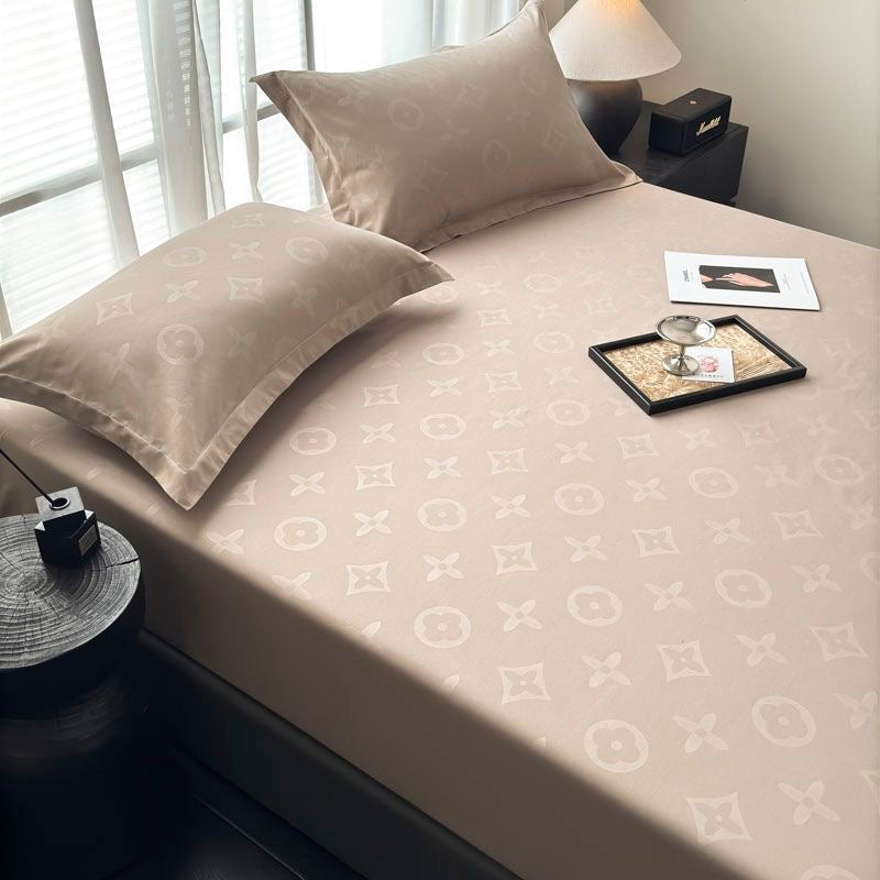 Luxury Soft Cotton Fitted Bed Cover Sheet Set