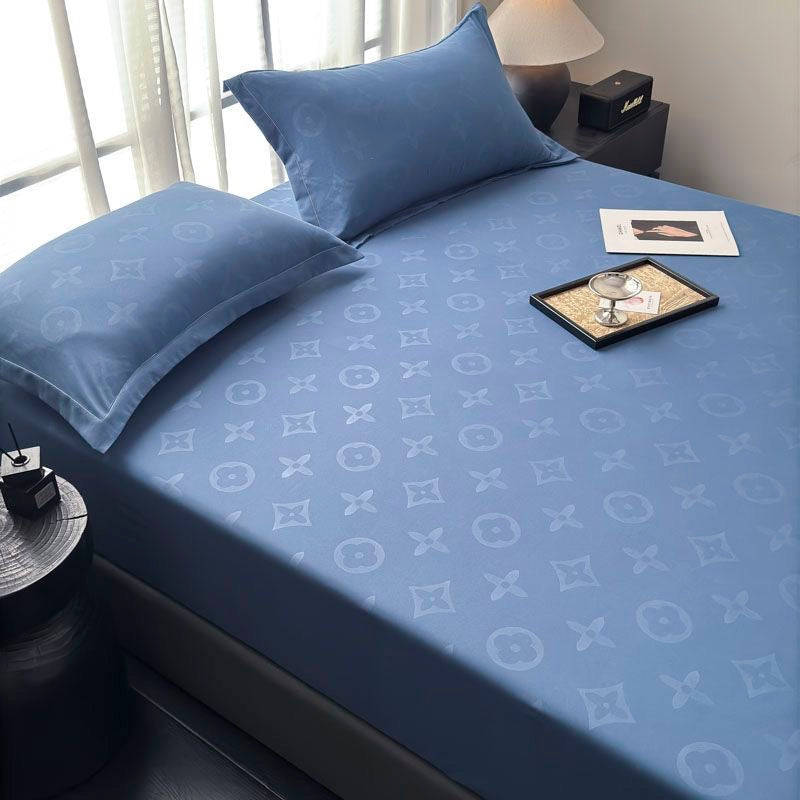 Luxury Soft Cotton Fitted Bed Cover Sheet Set