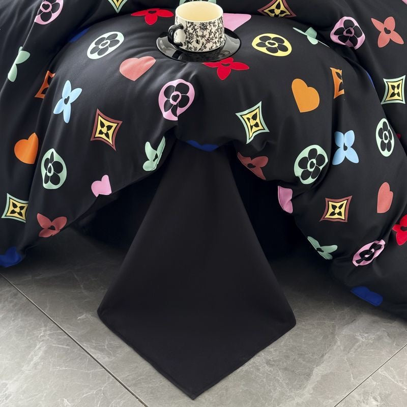 Soft Cotton Colorful Pattern Duvet Cover Bedding Set