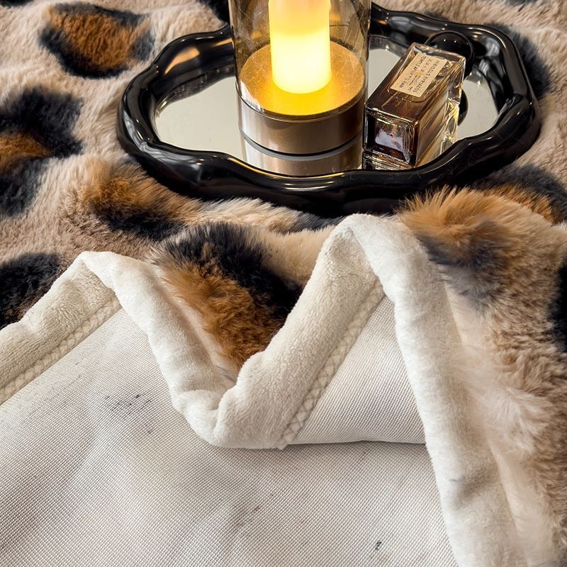 Anti-Cold Ultra-Thick Rabbit Fur Plush Bed Cover Set