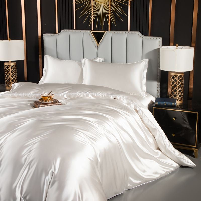 Luxury Cool & Moisture Soft Breathable Silk Bedding Set