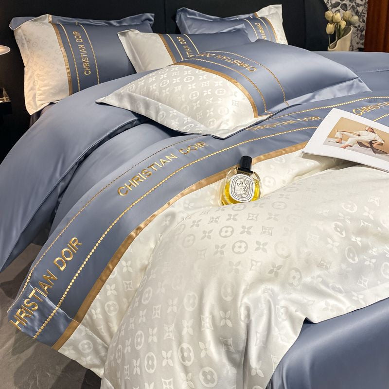 Luxury Ice Silk Duvet Cover Bedding Set