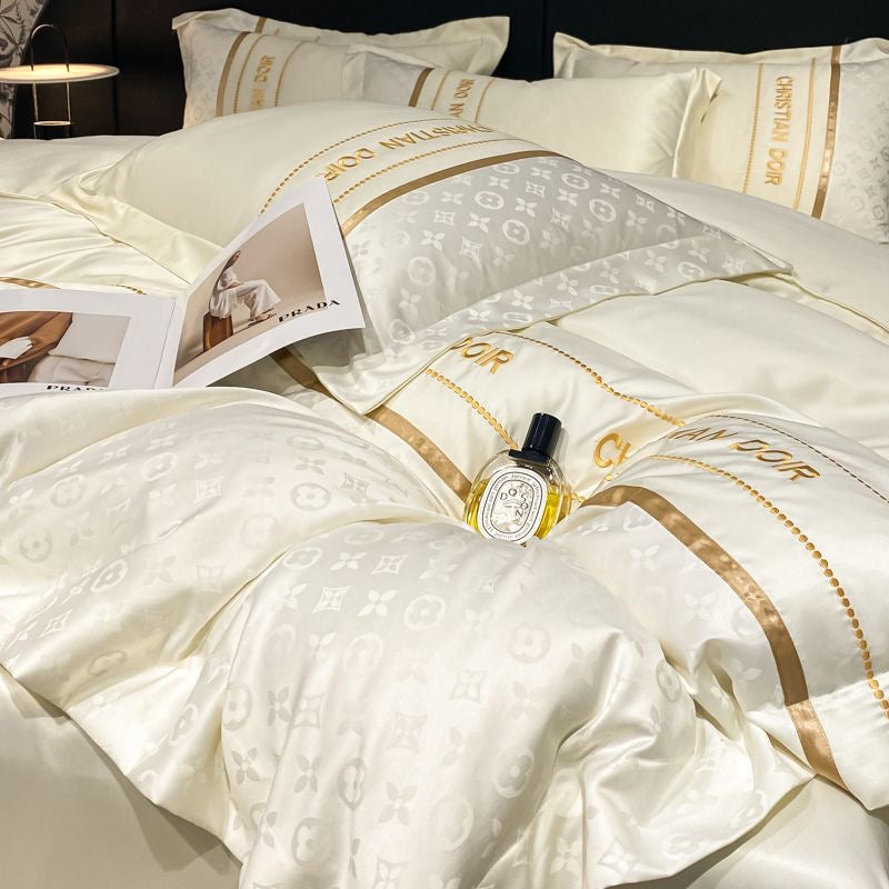 Luxury Ice Silk Duvet Cover Bedding Set