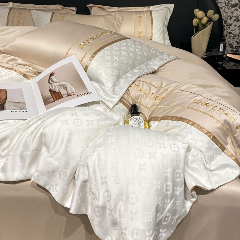 Luxury Ice Silk Duvet Cover Bedding Set