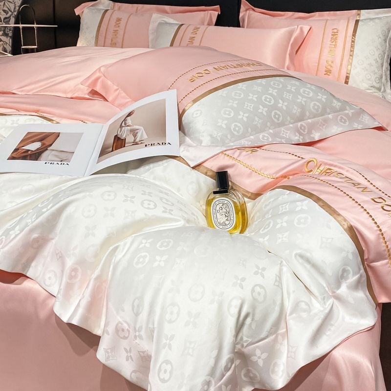Luxury Ice Silk Duvet Cover Bedding Set