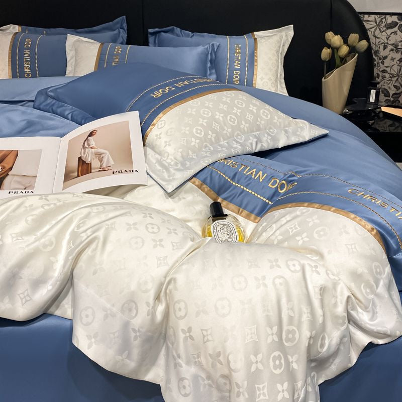Luxury Ice Silk Duvet Cover Bedding Set