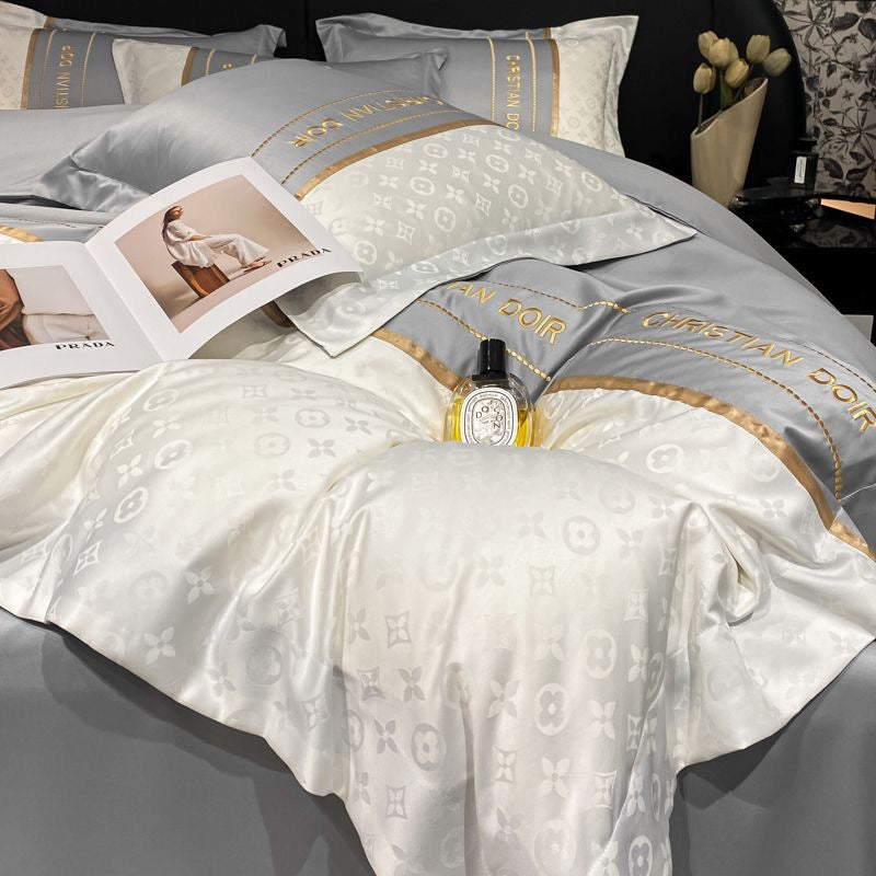 Luxury Ice Silk Duvet Cover Bedding Set