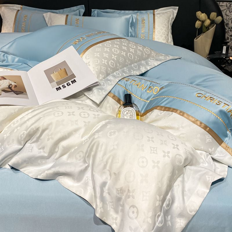 Luxury Ice Silk Duvet Cover Bedding Set