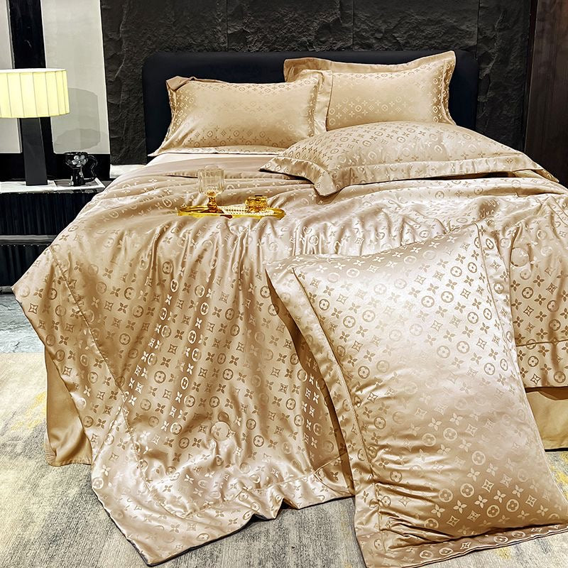 Luxury Cooling Silk 4 Pieces Summer Comforter Set