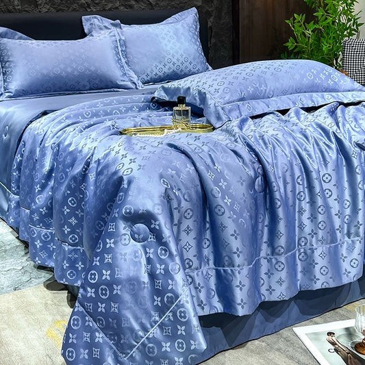 Luxury Cooling Silk 4 Pieces Summer Comforter Set