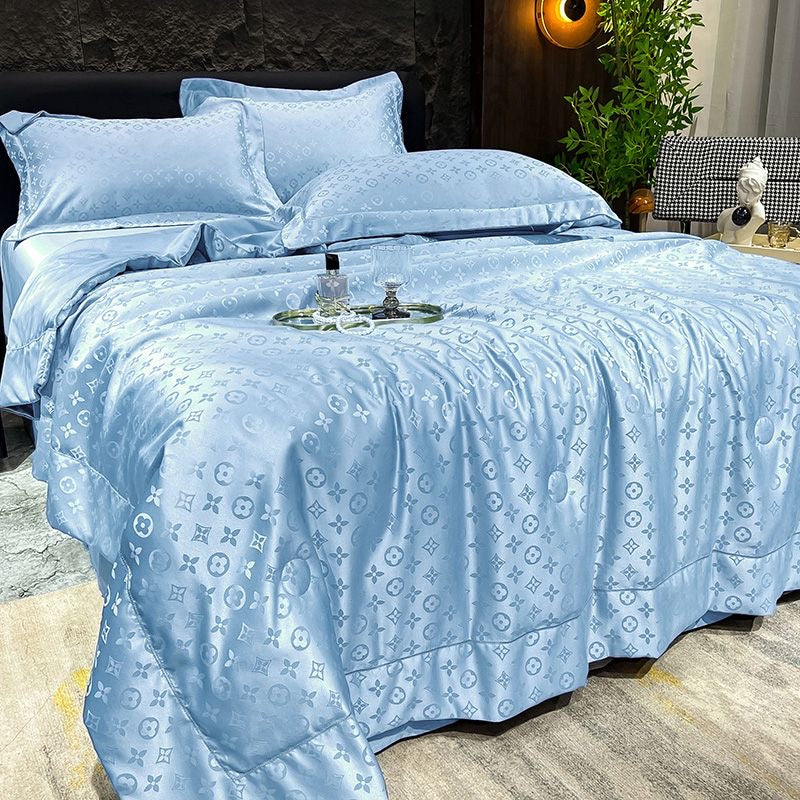 Luxury Cooling Silk 4 Pieces Summer Comforter Set