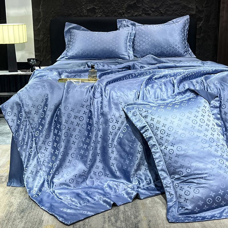 Luxury Cooling Silk 4 Pieces Summer Comforter Set