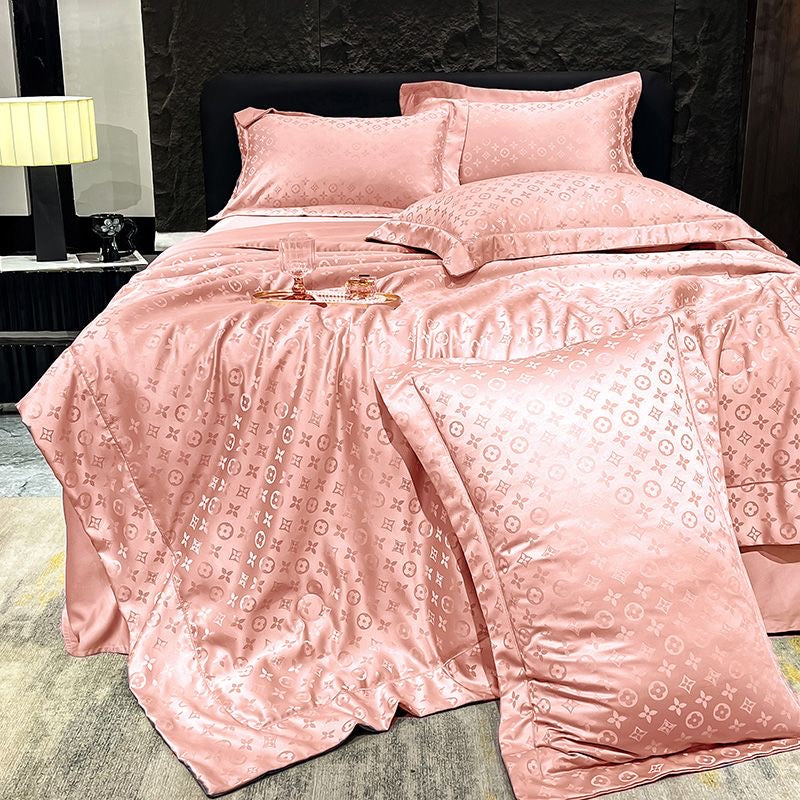 Luxury Cooling Silk 4 Pieces Summer Comforter Set