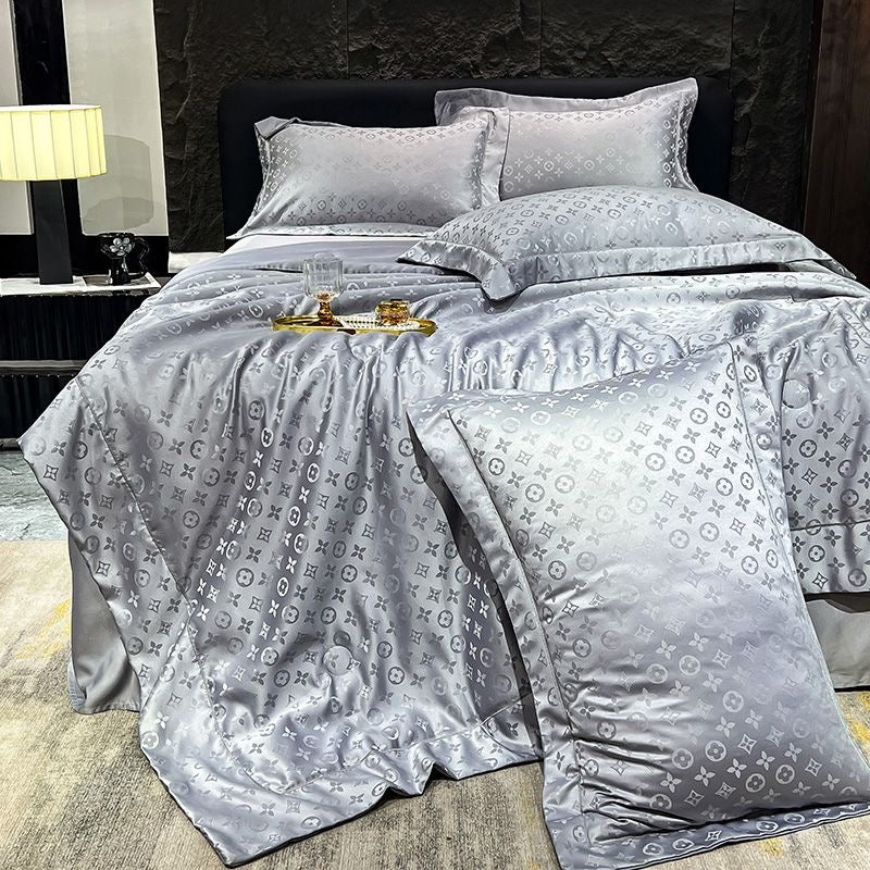 Luxury Cooling Silk 4 Pieces Summer Comforter Set
