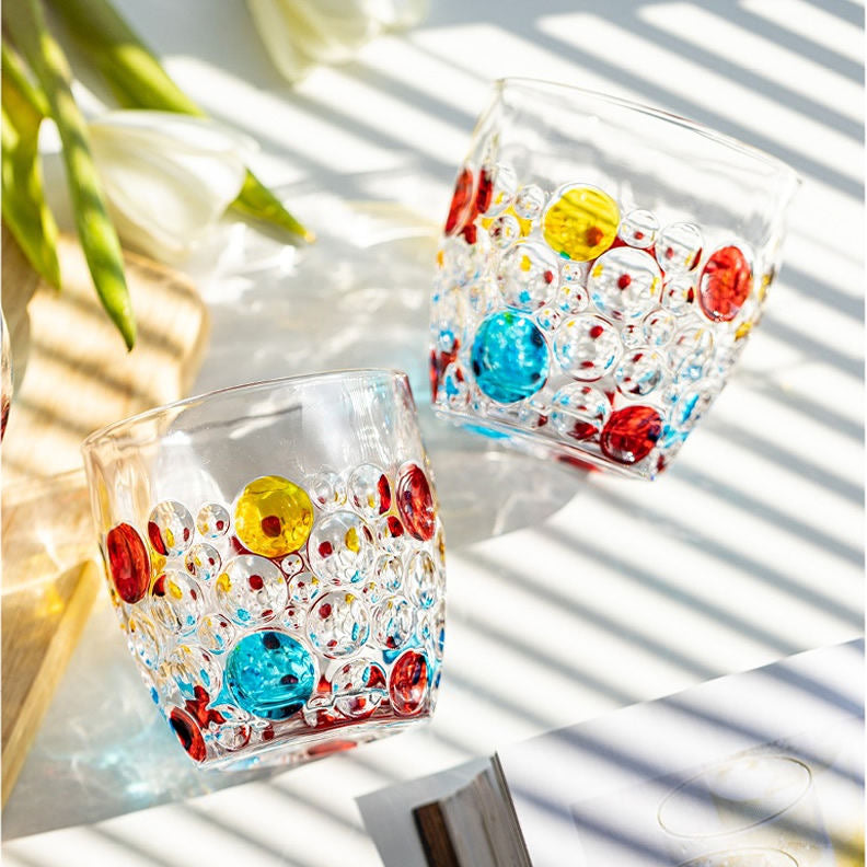 Colorful Patterns Lead Free Glass Tumblers