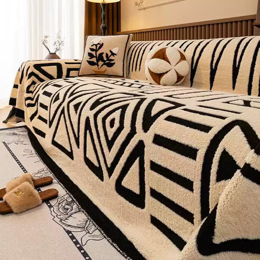 Boho Thick Chenille Cushion Couch Sofa Protector