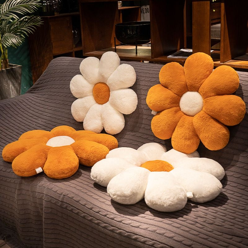 Sunflower Floor Sofa Cushion Soft Plush Flower Pillow for Living Room & Bedroom