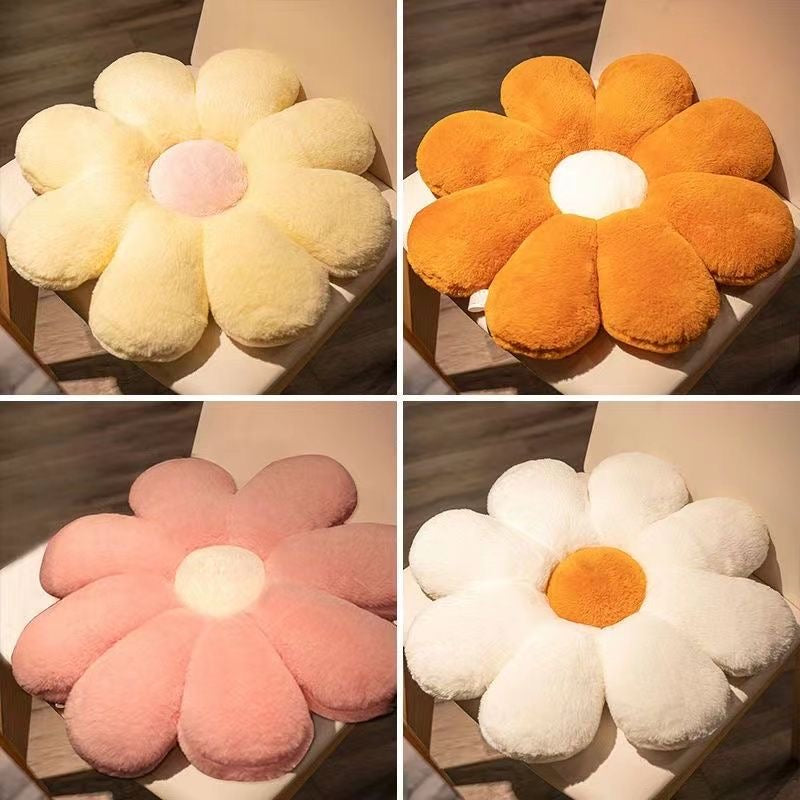 Sunflower Floor Sofa Cushion Soft Plush Flower Pillow for Living Room & Bedroom