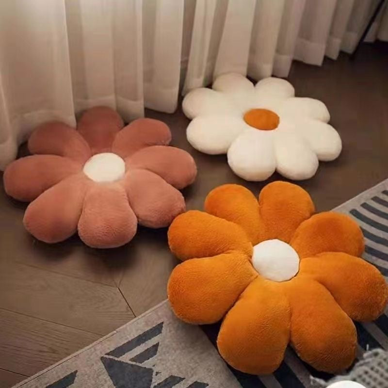 Sunflower Floor Sofa Cushion Soft Plush Flower Pillow for Living Room & Bedroom