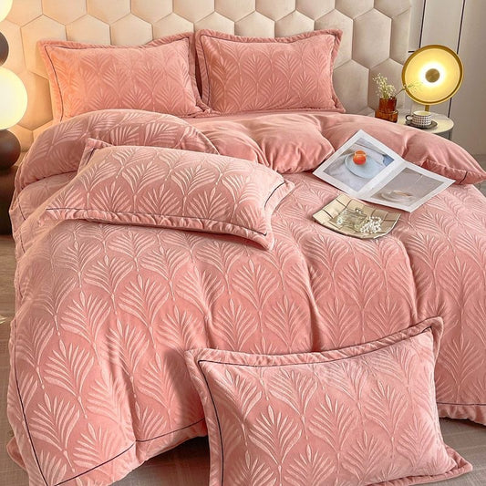 Signature Embossed Comfort Ultra-Plush Milk Velvet Bedding Set