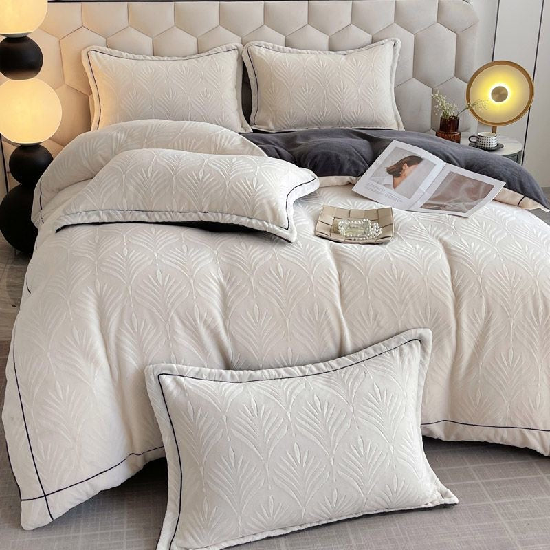 Signature Embossed Comfort Ultra-Plush Milk Velvet Bedding Set
