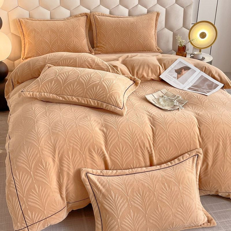 Signature Embossed Comfort Ultra-Plush Milk Velvet Bedding Set