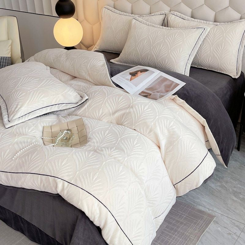 Signature Embossed Comfort Ultra-Plush Milk Velvet Bedding Set