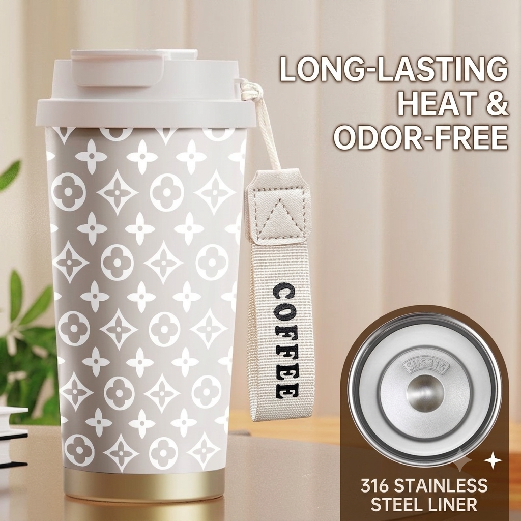 Luxury 20 oz Stainless Steel Vacuum Insulated Tumbler Coffee Cup