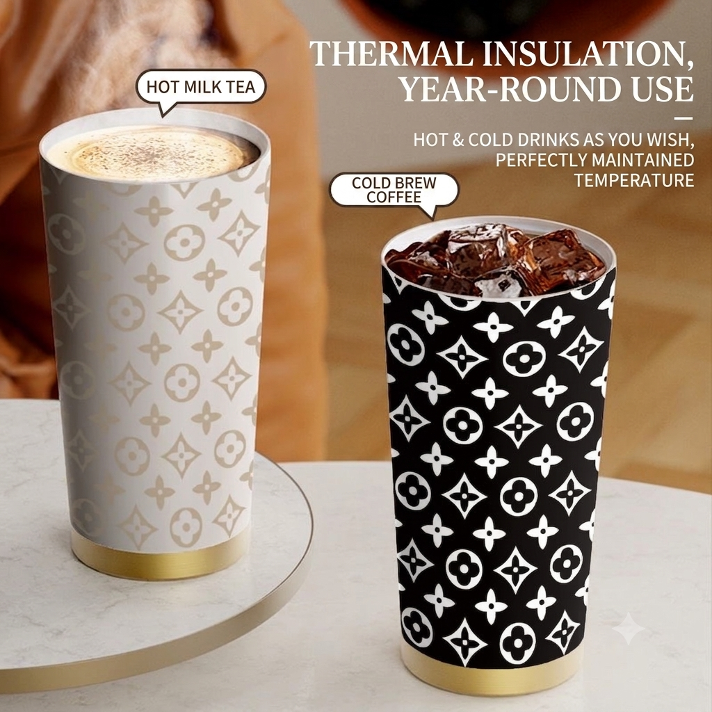 Luxury 20 oz Stainless Steel Vacuum Insulated Tumbler Coffee Cup