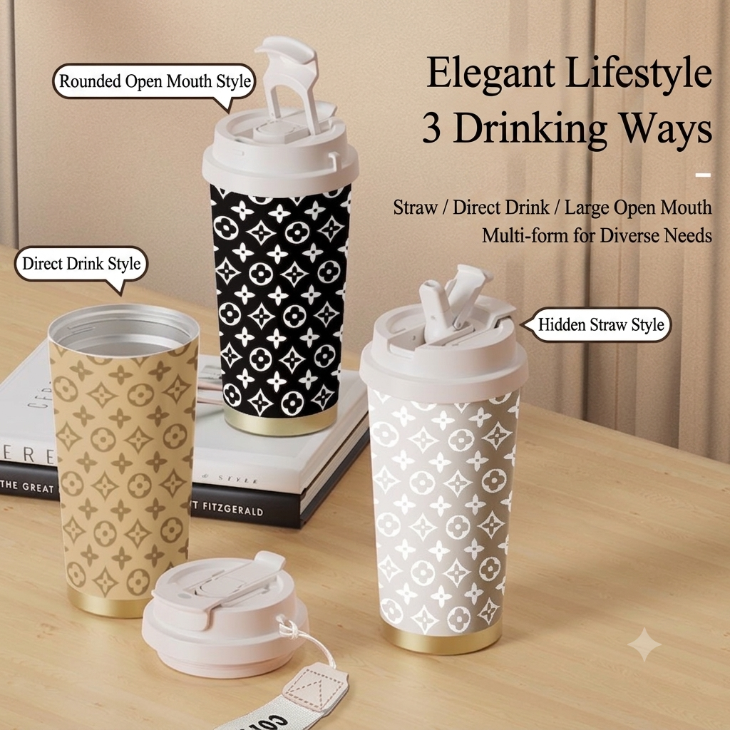Luxury 20 oz Stainless Steel Vacuum Insulated Tumbler Coffee Cup