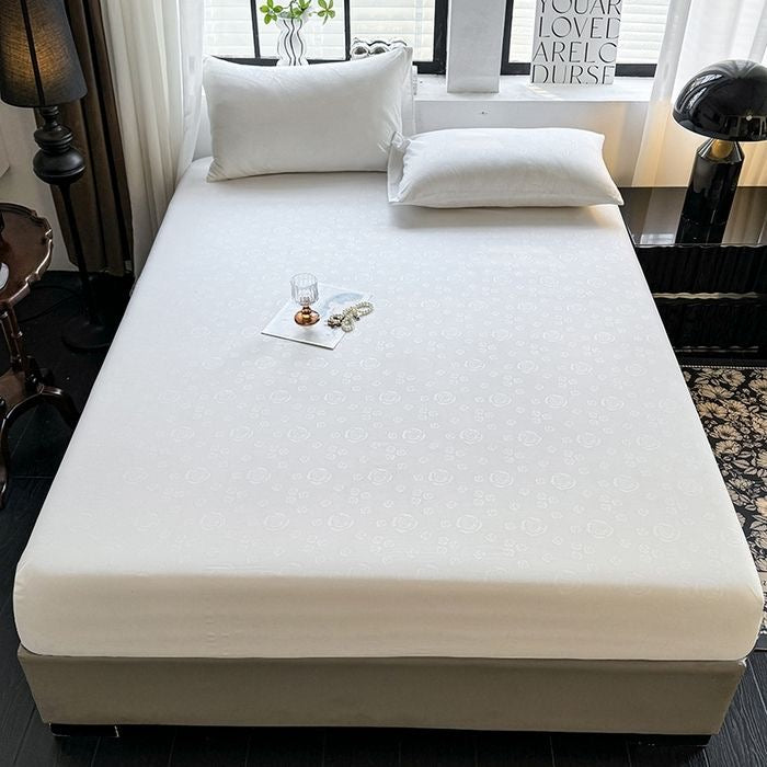 Rose Pattern Soft Brushed Cotton Fitted Mattress Cover Bed Sheet Set