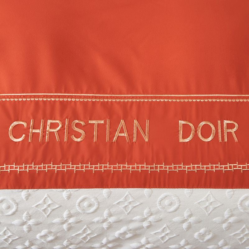Modern Luxe Embroidered Duvet Cover Bedding Set