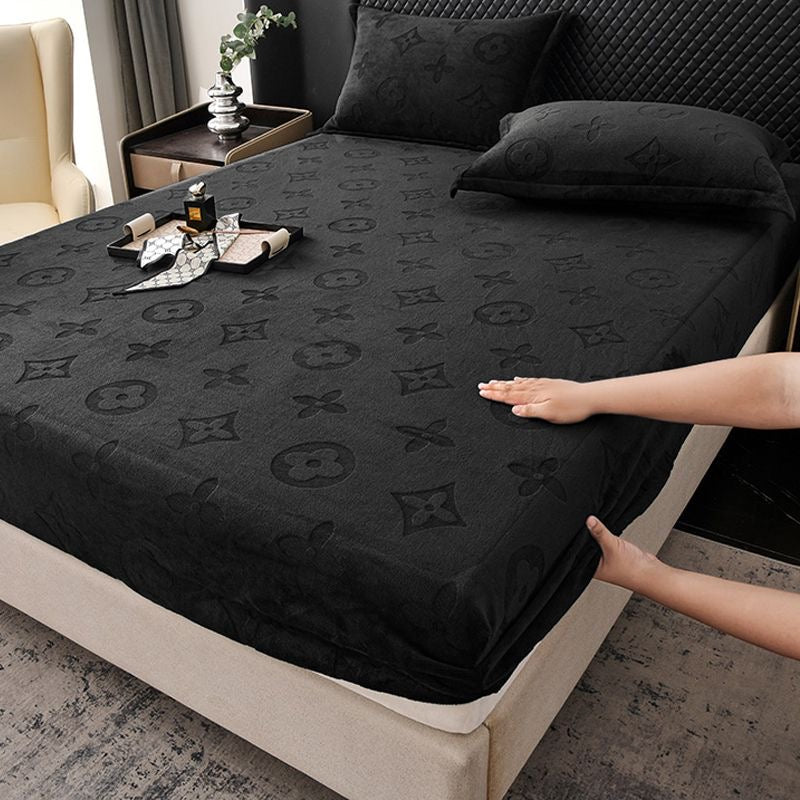 Luxury Plush Fleece Velvet Fitted Sheet Set