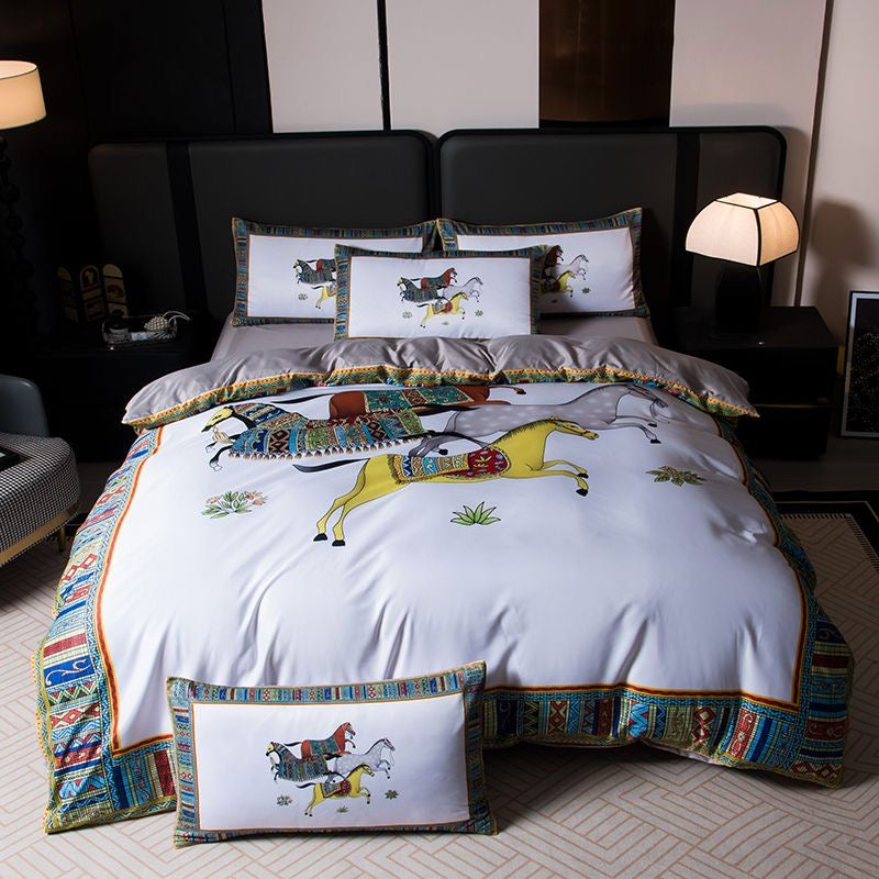 Luxury 4 Pieces Silky Satin Bedding Sheets Set