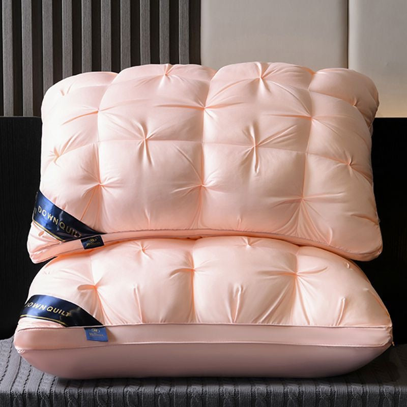 Luxury White Goose Down Pillow Fill Power Fluffy Soft Hotel Feather Pillow